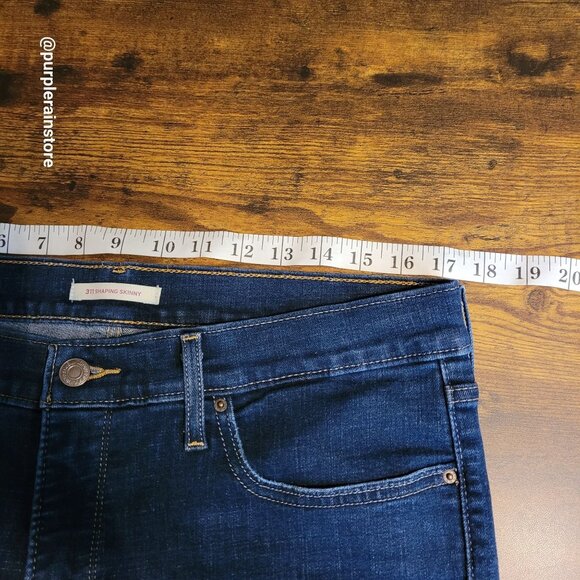 Levi's Jeans Size 34 Skinny Mid Rise 311 Shaping Tummy Control Dark Wash Stretch - Picture 8 of 13